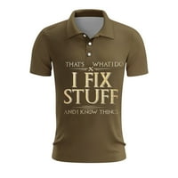 Muške majice za golf casual sports s izrezom u obliku slova U i kratkim rukavima modni Casual Print Proljeće-Ljeto