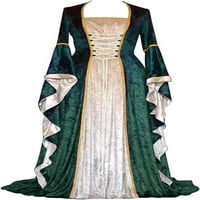 Ženska retro Srednjovjekovna haljina, renesansno odijelo, Irska haljina Na vezanje preko dugih haljina