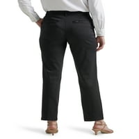 Lee® redovito žensko uklanjanje udobnog struka Ravno tkane hlače
