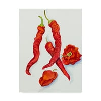 Zaštitni znak likovna umjetnost 'paprike vrlo vruće' platno umjetnost Joanne Porter