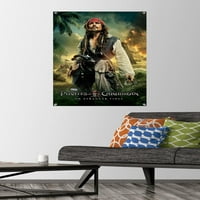 Diesne Pirati s Kariba: na čudnim plimama - zidni plakat s jednim listom s gumbima, 22.375 34