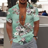 SimpleMaSygeni Clearment vrhovi muškarci Košulje ljetni muškarci modni povremeni gumbi na Havaji za tiskanje Bluza
