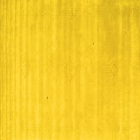 Ahgly Company stroj za pranje u zatvorenom pravokutnom pravokutniku Čvrsto žute prostirke, 6 '9'