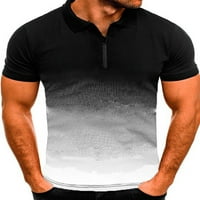 Muške polo majice uklopljeni krojevi pulover kratkih rukava s četvrtim patentnim zatvaračem majice s kratkim rukavima
