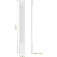 10 W 90 H 2 P Plain PVC PILASTER W Standardni kapital i baza