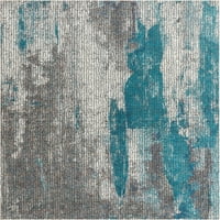 Dobro tkana allure sloane vintage apstraktna boja splava plava 5'3 7'3 područja prostirka