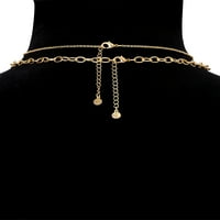 Višeslojna ogrlica s ključem od 14k zlata s bljeskalicom, 2 komada