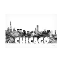 Marlene Watson 'Chicago Illinois Skyline BG 2' Canvas Art