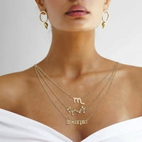 Mišuovoti dvanaest zviježđa zlatne ogrlice za žene ogrlice prijateljstva ogrlice od papirnatih čestitki ogrlice