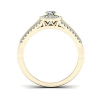 Dijamantni zaručnički prsten okruglog oblika od 10k žutog zlata od 13k