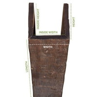 Ekena Millwork 10 W 10 H 18'l 3-strana pecidski čempresni Cypress Endurathane Fau Wood Strop Grep, Premium mahagoni