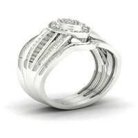 1 10CT TDW Diamond S sterling srebrni markizni oblik klastera Halo Bridal Set