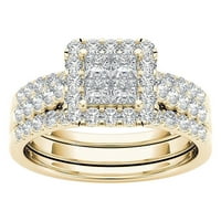 Prstenovi za žene Božićna rasprodaja, ženski prstenovi 2 u setu, Odvojivi set sjajnih dijamantnih prstenova, zaručnički