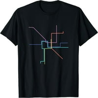 Minimalistička majica s mapom podzemne željeznice DC