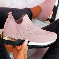 Ženske ljetne udobne Ležerne sportske cipele, sandale, prevelike cipele od rastezljive tkanine, ružičaste 7,5