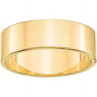 Lagani ravni zaručnički prsten od žutog zlata od 14k, veličina 5070