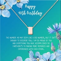 Anavia Happy 40. rođendanski pokloni od nehrđajućeg čelika Modna ogrlica za rođendan Nakit za rođendan, rođendanski
