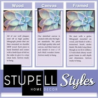 Stupell Industries je apstrahirao pastelni pejzažni crveno zelena plava dizajnirana od strane trećeg i zida