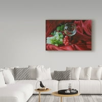Likovna umjetnost Carle Kurt Crveni saten i grožđe na platnu