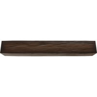 Ekena Millwork 12 W 8 h 20'l 3-strana Riverwood Endurathane Fau Wood Strop Grep, Premium Mahagoni