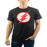 Muški DC Comics Flash Lightning Bolt Strikes TV logotip grafička majica