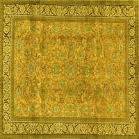Tradicionalni pravokutni perzijski tepisi u žutoj boji za prostore tvrtke, 5' 7'