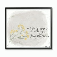 Dječja soba od Stupell ti si moje sunčeve ilustracije žutog cvijeća uokvirena zidna umjetnost Katie Douette