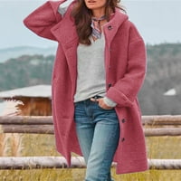 Aufmer jesen i zimska odjeća Ženski kardigan džemper kaputi ženski ležerna čvrsta boja Dugi rukavi s kapuljačom