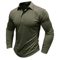 Lydiaunistar vrhovi za muškarce za čišćenje muškaraca s dugim rukavima Beefy mišić Osnovna majica čiste boje bluza