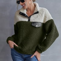 Ženska jakna od flisa od Šerpe, pulover s leopard printom dugih rukava