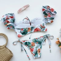 Ženski kupaći kostimi, jednobojni Bikini komplet punjena odjeća za plažu, dva tankini kompleta, kupaći kostimi