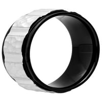 Muški od nehrđajućeg čelika crni ip udirani čekićni završni trak - muški prsten