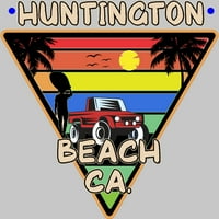 Huntington Beach, Kalifornija, Retro surf iz 80-ih, Kalifornija, Muška sportska majica s grafičkim printom u Mumbaiju-dizajn