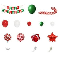 Heiheiup božićni balon Garland Arch Kit s balonima crveno zeleno zlato poklon bombona za božićnu zabavu božićne
