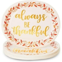 Papirnati tanjuri za Dan zahvalnosti-dekor za zabavu od jednokratne papirnate ploče s zahvalnošću