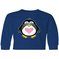 Majica za mlade s dugim rukavima U Stilu pingvina u obliku srca