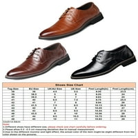 Muške klasične Oksfordice na vezanje, poslovne svečane cipele s perforacijom tipa Brogue u smeđoj boji 5,5