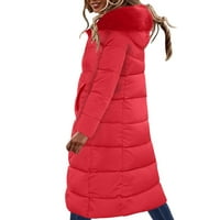 ženska zimska odjeća s pamučnom podstavom a-list, zadebljani veliki ovratnik, velika veličina iznad koljena, tanka