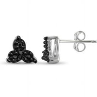 Jewelersclub Crne dijamantne naušnice za žene sterling srebro-crni dijamantni pasturi-hipoalergeničke naušnice