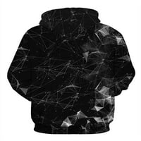 Juebong muški novonastalni prostor grafički pulover kapuljača dukserica međuzvjezdani print za print tweairt jakne