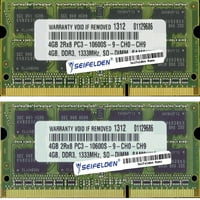 8 GB RAM-a za prijenosno računalo od 8 GB-nadogradnja memorije od 25 GB