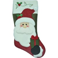 Vrijeme za odmor božićni dekor 20 Aplikacija Djeda Mraza drži poklon bo čarape
