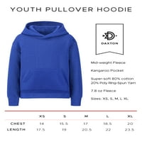 Daxton Youth Unise Pulover Royal Hoodie Srednji ručak džemper Prilagođeni bijeli brojevi i slova, H, XL