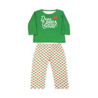 Odgovarajući obiteljska pidžama postavlja božićni PJS blagdanski setovi za spavanje slova tiskana noćna odjeća