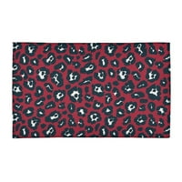 Artverse Houston nogometni leopard print tepih bitka crvena bijela duboka čelična plava 2 '3' 2 '3'