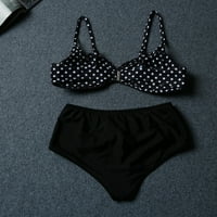 Ženski Bikini setovi s točkicama, dva kupaća kostima, odijelo za kupanje na plaži