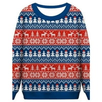 Muški džemper za zimske praznike, Božićna majica, pulover za blagdanske zabave, muški džemper s okruglim vratom,