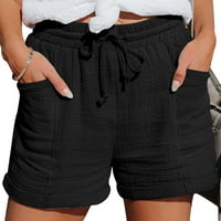 Babysbule Žene kratke hlače Očišćenja Žene Ljetne elastične struke Elastični struk povremene čvrste kratke hlače