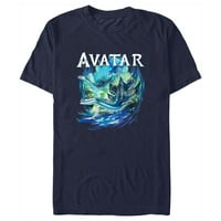Muška majica s logotipom avatar: put vode u tamnoplavoj prevelikoj boji