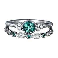 Rasprodaja pod $ $ Rasprodaja ispod $ $ $ $ set ženskih dijamantnih prstenova svjetlucavi cirkonijev prsten luksuzni